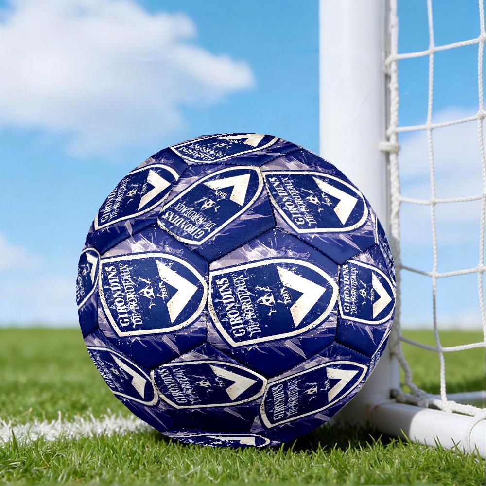 Giron-de Football Crest Printed Size 5 Soccer Balls, High-Quality, Anti-Slip, Protective Football, A Unique Gift , Birthdays, Christmas Gifts