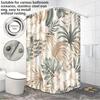 1 шт. занавеска для душа с цветочным принтом Monstera Deliciosa, с 12 крючками, машинная стирка, для душевой перегородки и защиты конфиденциальности
