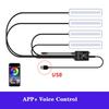 LED RGB Car Foot Ambient Light With USB Wireless Remote Voice Music APP Control Cigarette Lighter Car Footwell Lights