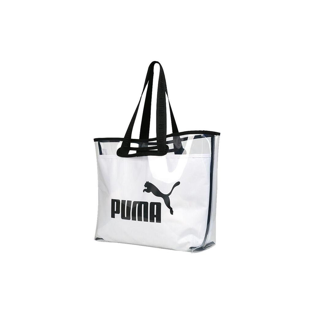 Puma Классический Логотип Прозрачный Модный Съемный Большая Вместимость Полиуретановый Тоут Сумка для Покупок Женская Сумка-тоут Белый 076116-02