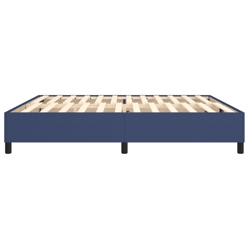 Box Spring Bed Frame Blue 200x200 cm Fabric