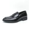 Классические мужские удобные туфли в британском стиле без застежек Мужские повседневные кожаные туфли Мужские свадебные туфли-лоферы Мужские легкие