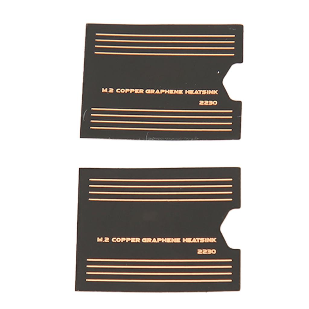 2PCS 2230 SSD Heatsink 0.15mm Brass Graphene 2230 SSD Thermal Cooling Pad for Laptop Gaming