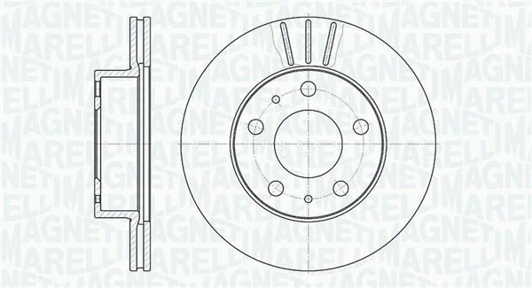 Mbd0228 Magneti Marelli Brake Disc Front /R