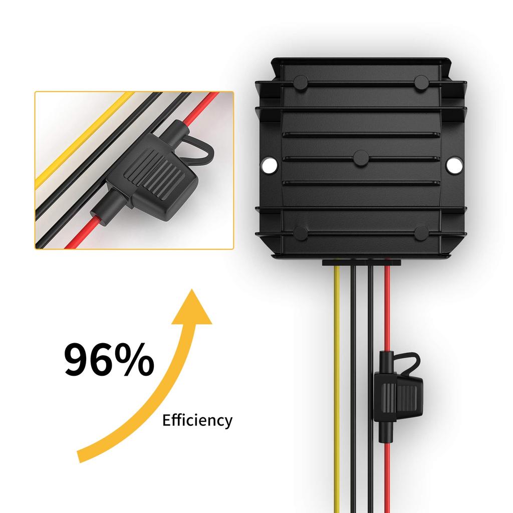 До 50 Вт Высокий IP67 с предохранителем Преобразователь 12 В в 5 В для и светодиодных устройств Преобразователь DC-DC, понижающий, 8-40 В 5 В, 10 А, Преобразователь DC/DC, 5 В, Ток,