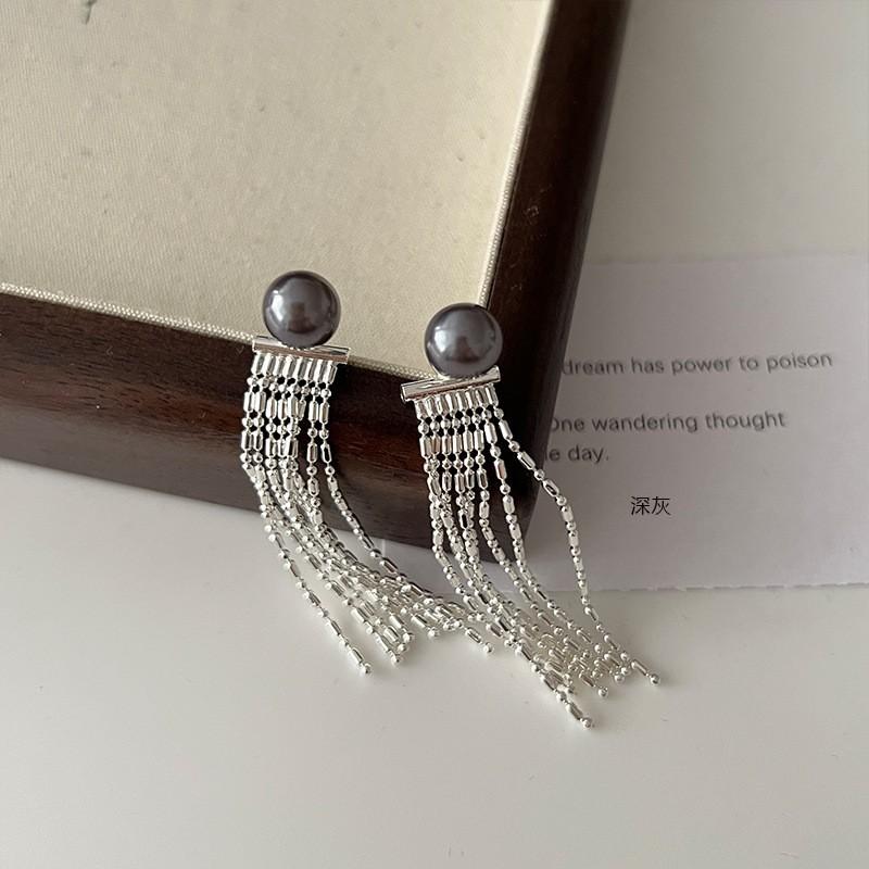Блестящие серьги-кисточки, женские серьги с чувством высокого класса, легкие роскошные аксессуары для ушей в нишевом дизайне