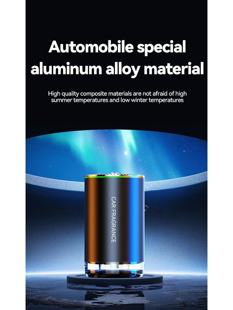 Алюминиевый автомобильный диффузор для духов с автоматическим распылением и атмосферной подсветкой «Звездное небо»