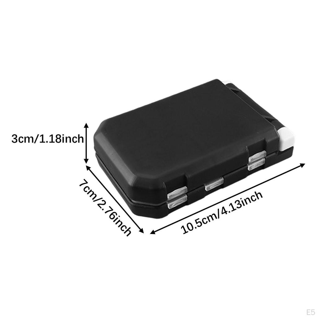 Easy-to-carry Double-sided Waterproof Fishing Tackle Box with Lightweight, Removable Dividers.