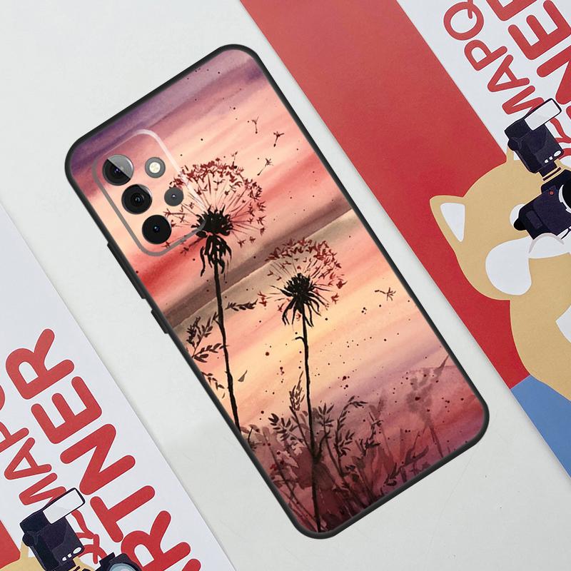 Чехол с изображением одуванчика для Samsung Galaxy A54 A34 A24 A14 A73 A53 A33 A23 A13 A52 A32 A22 A12 A51 A71