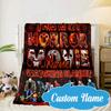 Custom Name Horror Movie Characters  Blanket bed sofa Blanket Flannel Blanket for Camping, Hiking, Picnic Essentials,gift for Fan family