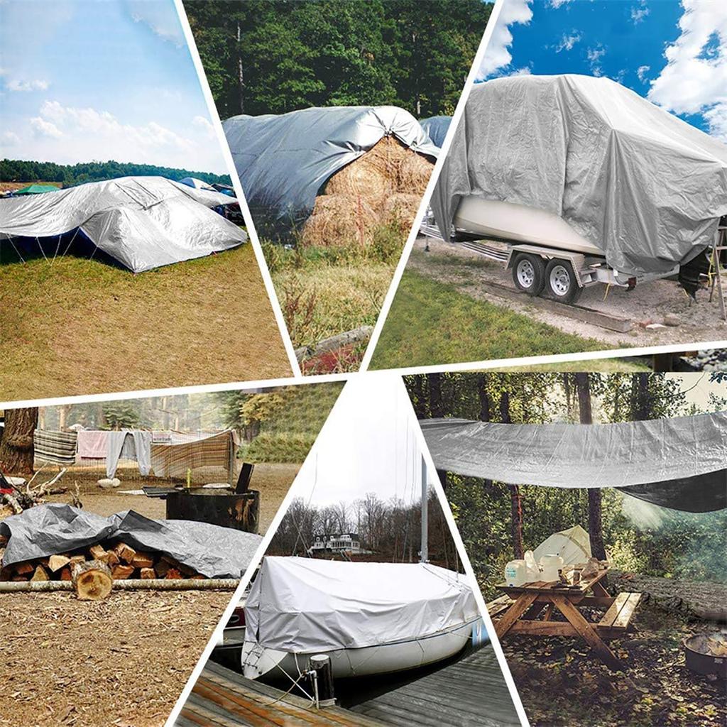 Сверхмощный усиленный брезент, водонепроницаемый полиэтиленовый брезент, наземный лист, палатка для кемпинга, лодка, автомобиль, грузовик, чехол