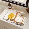 Cartoon Dessert Diatomite Coaster Kitchen Mat Quick-Dry Absorbent Heat Resistant Non-slip Table Mat