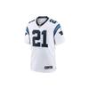 X NFL Collaboration Jeremy Chinn Carolina Panthers Letter Print V-Neck Short Sleeve Football Shirt Men Tops White 67NM02PI9DF-SZ0