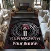 Kenworth Crystal Velvet Rug, Custom Name Text Personalized Non‑Slip Floor Mat for Home Decor Gift