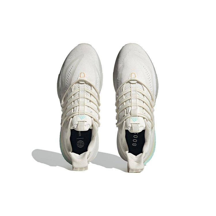 Adidas AlphaBoost V1 Off White Semi Flash Aqua мужские кроссовки кремовые кислотно-оранжевые IE7269