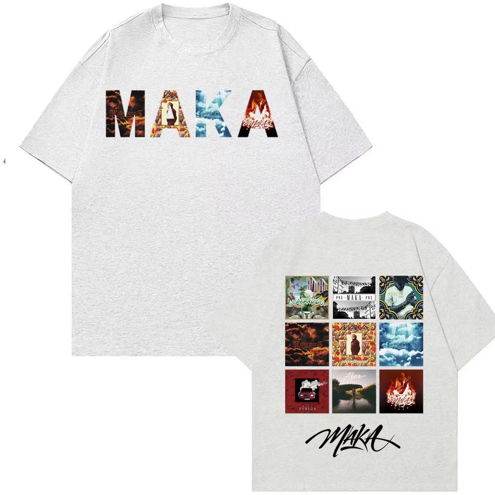 Rapper Maka Music Album Tour Cover T Shirts Men Women Harajuku Hip Hop Punk Tshirt SpringSummer Top ONeck T Shirt Streetwear