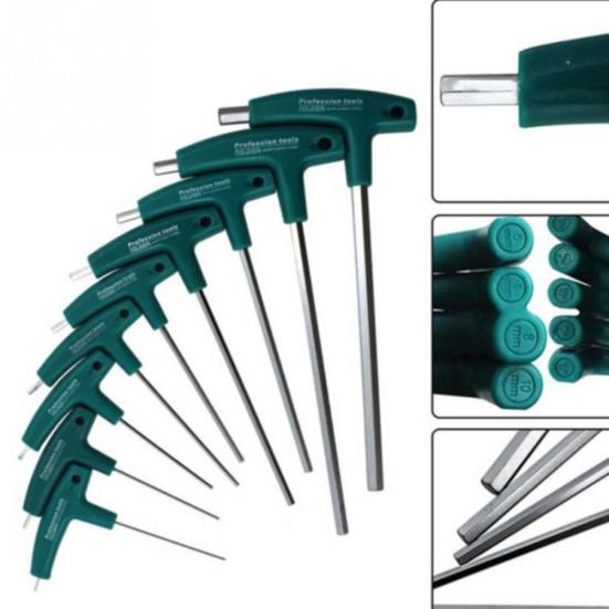 1,5/2/2,5/3/4/5/6/8/10 мм Т-образная ручка шестигранный ключ шестигранный ключ ручной инструмент