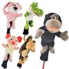 Accessories Golf Club Head Covers Golf Rod Sleeve Sets 1/3/5 Fairway Woods Plush Animal Headcover