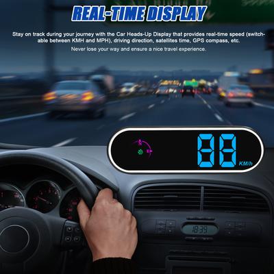 Новый проекционный дисплей для автомобиля, GPS-цифровой спидометр с цветным светодиодным дисплеем, функция часов, сигнализация превышения скорости для легкового автомобиля, грузовика, внедорожника, дома на колесах