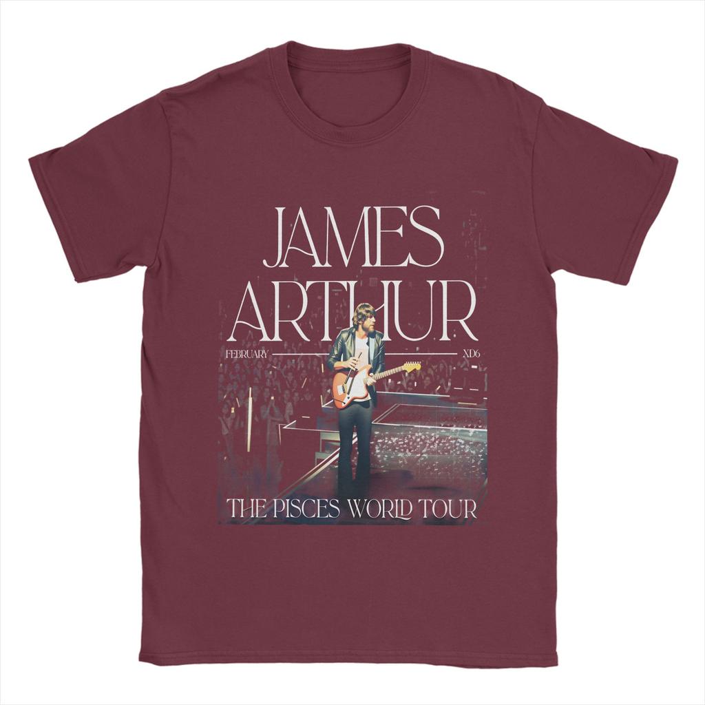 James Arthur world tour Cotton T Shirt For Couple Summer Aesthetic T Shirts O Neck Harajuku Tees Oversize Casual Clothing