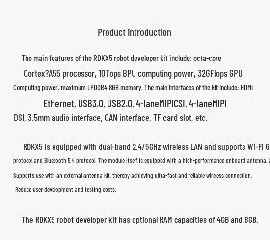 Плата разработки Sweet Potato RDK X5: AI-комплект Horizon X5 ROS2, совместимый с Raspberry Pi.