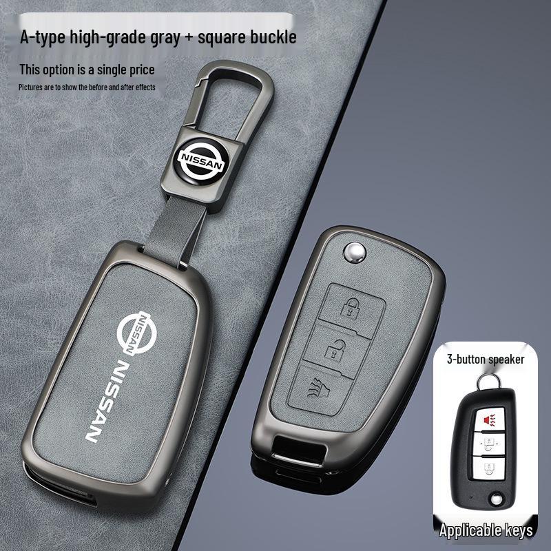 Чехол для ключей Nissan для Sylphy, Qashqai, X-Trail, Tiida, Kicks, Bluebird 2022 – Складная оболочка с пряжкой