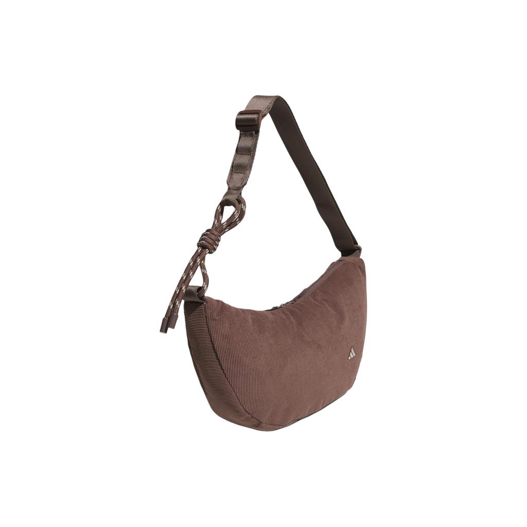 Adidas Corduroy 3D Embroidered Adjustable Shoulder Strap Crossbody Bag Women bags Earth-Brown KE6636