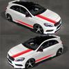 5 PCS Universal Red Car Racing Body Side Stripe Skirt Roof Hood Decal Sticker for All Cars PVC Decal