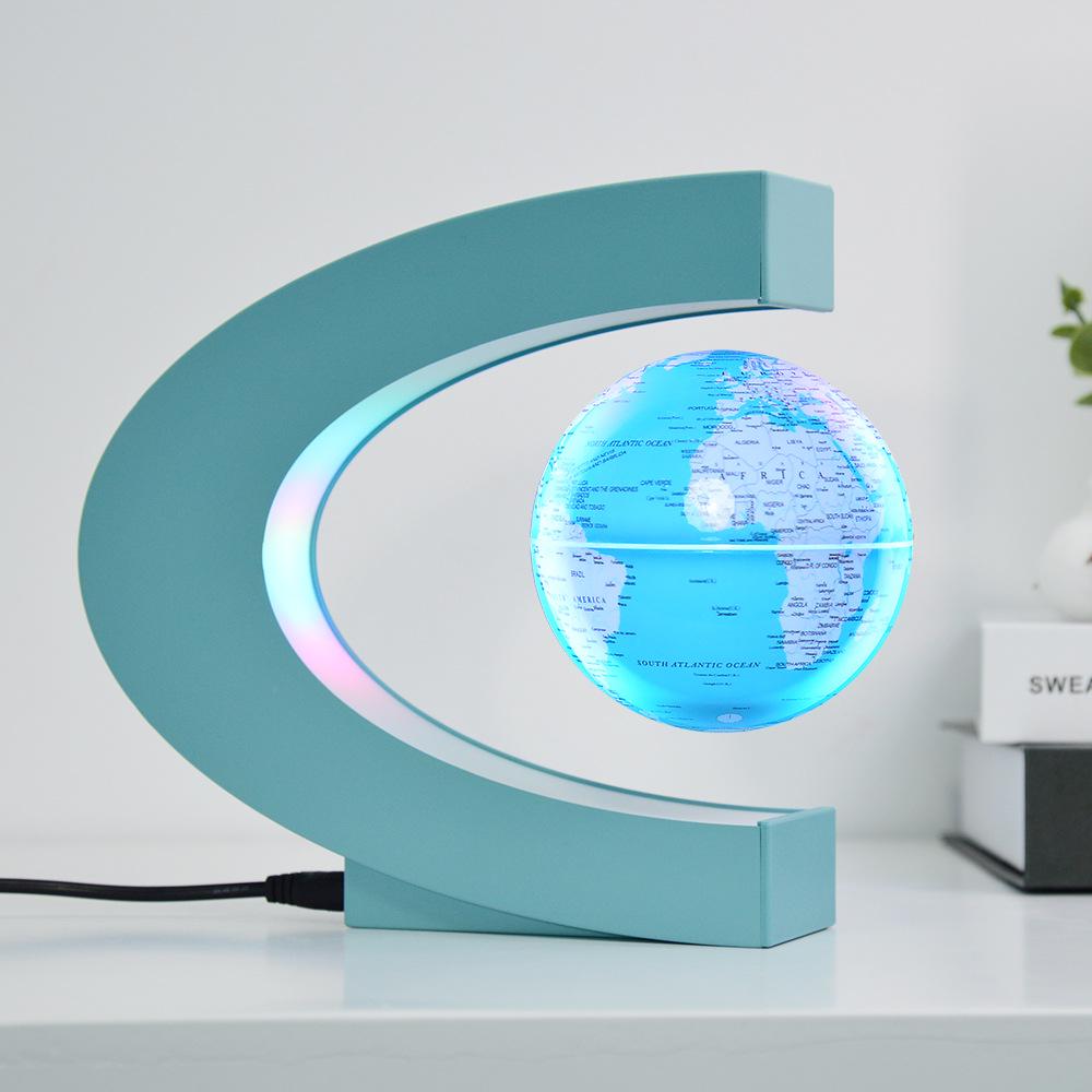Luminous Magnetic Levitation Globe C3: Creative Office Ornament & Student Gift