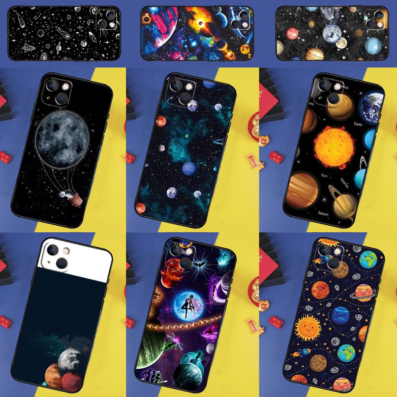 Чехол-бампер для телефона 'Волшебное Космическое Лунное Планетное' для iPhone 15 Pro Max 11 12 13 14 16 Pro Max Mini XR 16e 15 16 Plus