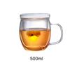 High Borosilicate Glass Tea Three-Piece Cup With Filter Teacup,High Borosilicate Glass Tea Mug Infuser,Separating Glass Teacup