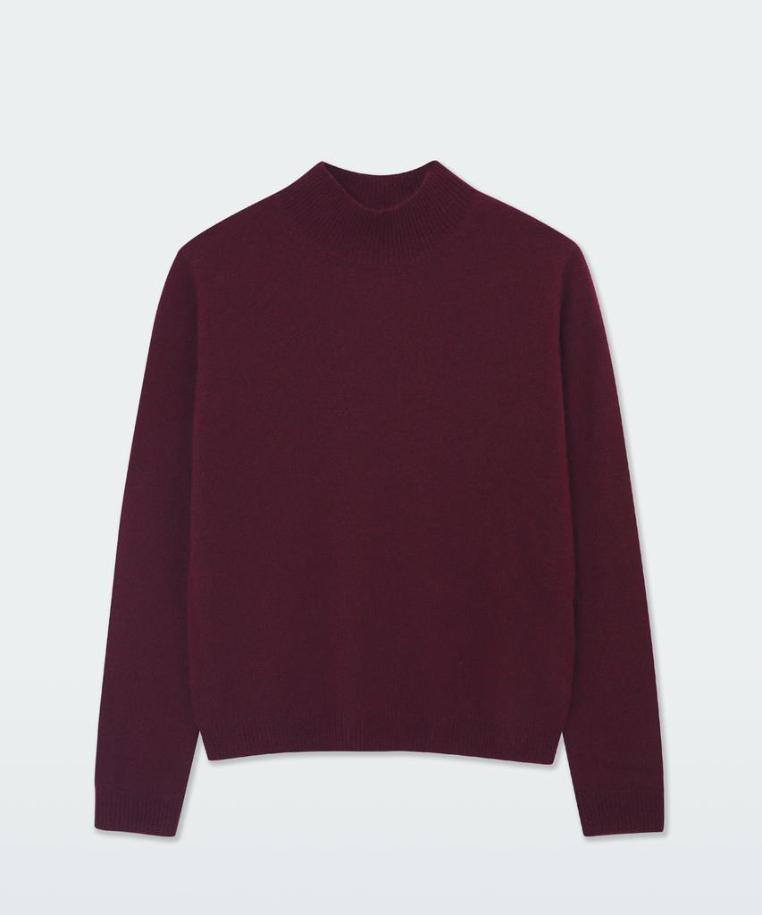 Yunis 100% Cashmere Basic Turtleneck Clover Pullover - 5 Colors