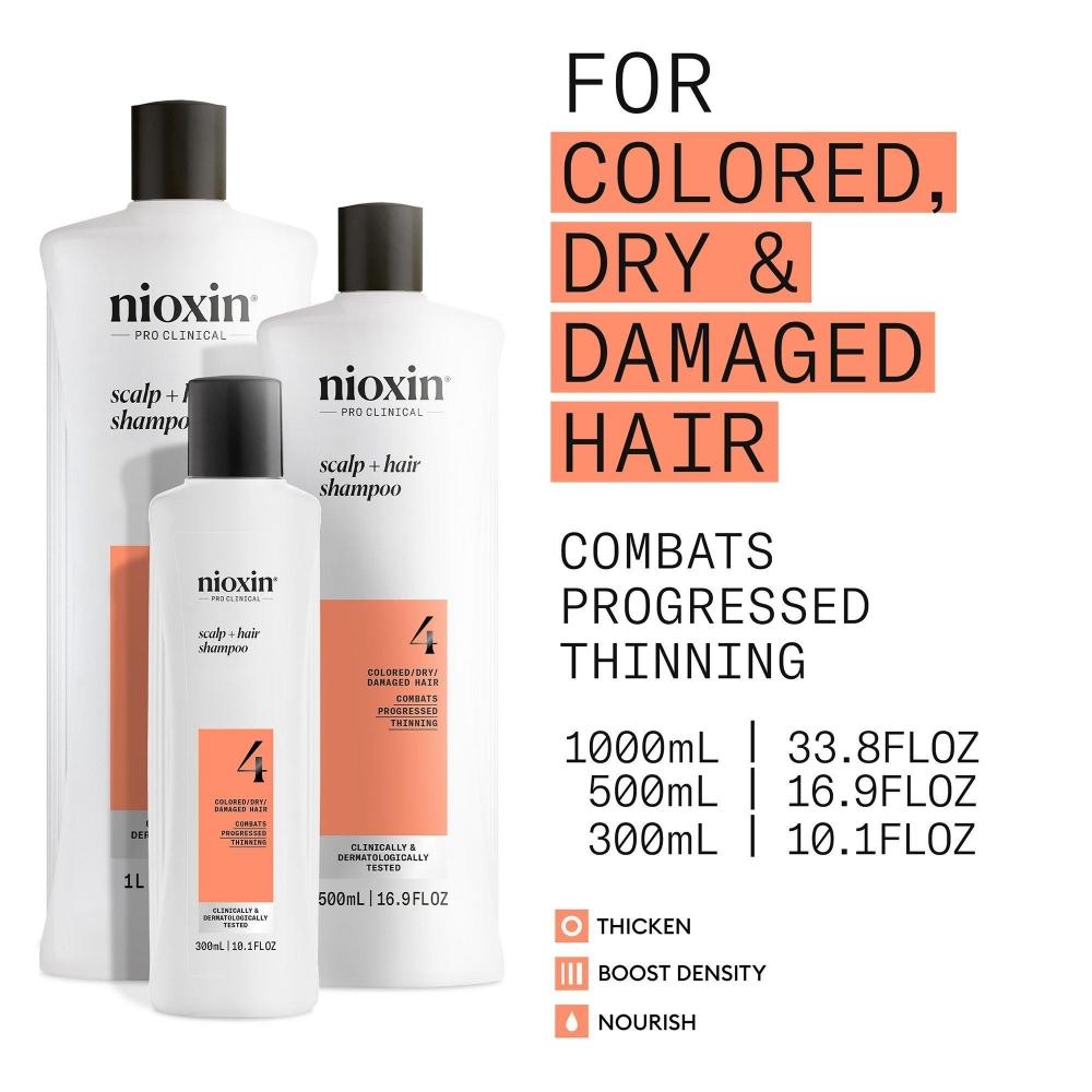 Nioxin Scalp + Hair Thickening System 4 Шампунь 33,8 унции