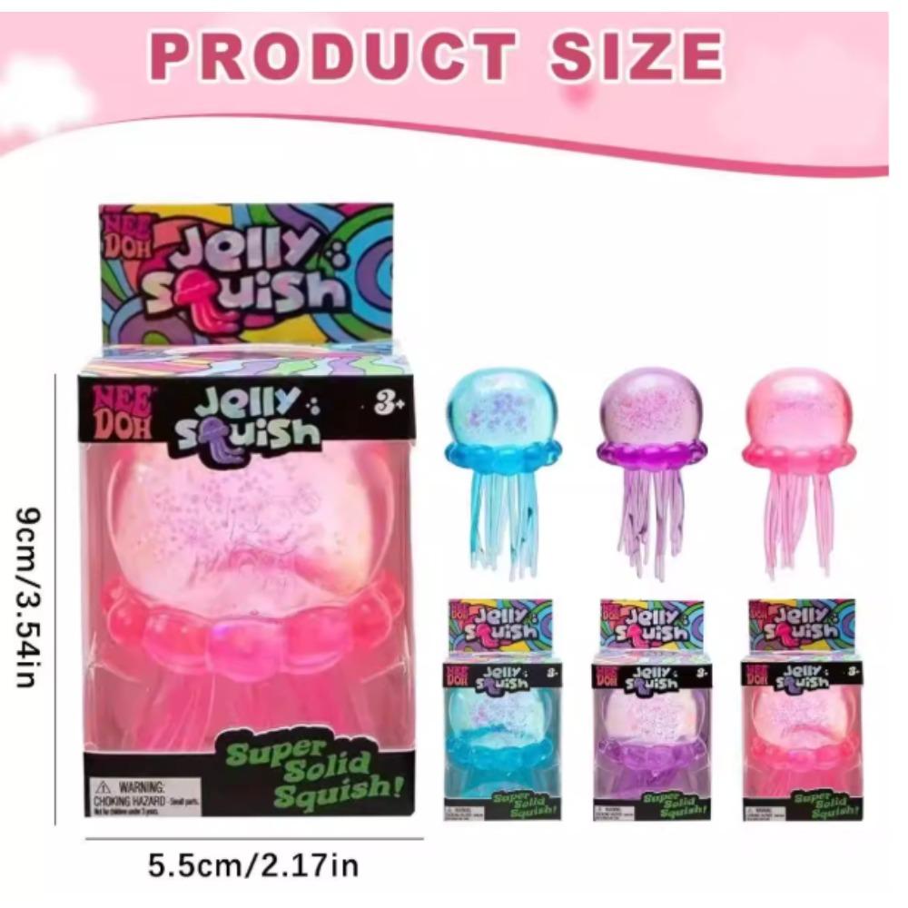HOT@@Confirmed Needoh Fuzz Ball Jellyfish Squishy Stress Relief AntiAnxiety Squeeze Toy Party Prop Gift