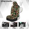 2 Packs Dark Camo Car Seat Covers With Matching Headrest Universal Fit Most Vehicles, Automotive Camo Interior Accessories Fits Most Cars, Sedans,