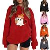 Women's Halloween Print Pullover Round Neck Drop Shoulder Long Sleeved Blouse