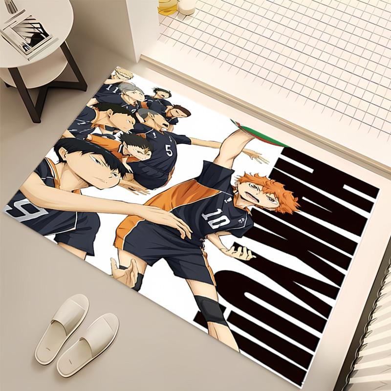 1pc Haikyu Print Area Rug - Soft, Washable Non-Slip Indoor Mat, Living Room, Home Office Decorative Rug,Office Decorative