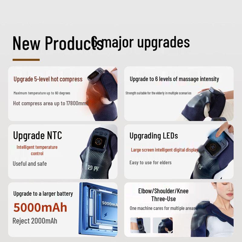 MIAOJIE Knee Massager with Graphene Heating CN plug (adapter included)