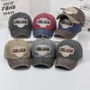 American Retro Washed Soft Top Embroidered Baseball Cap Female Face Small Sun Hat Street Casual Cap Male