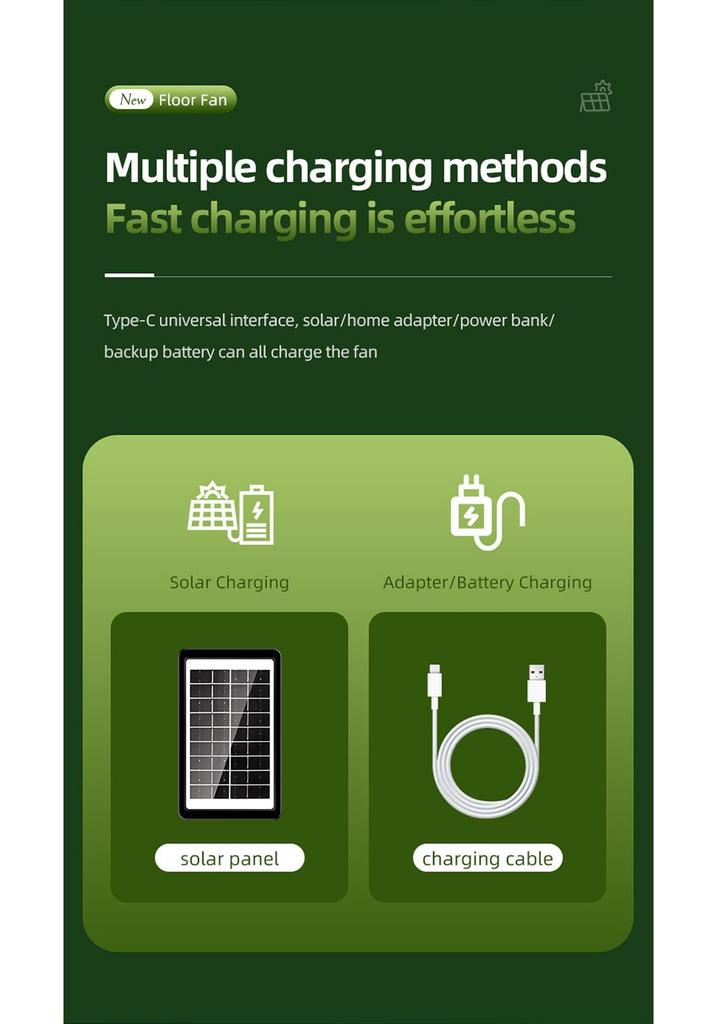 USB Rechargeable Retractable Floor & Desktop Fan for Home and Office