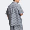 Adidas Neo Pattern Полный принт Спортивная повседневная рубашка с коротким рукавом Мужские топы Серый IB5858