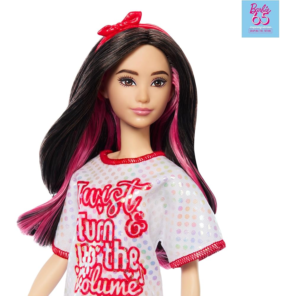 Платье-футболка Barbie Fashionista Белое для детей от 3 лет