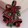 Christmas Vintage Bells Brooch Xmas Tree Shape Pins For Women Men Colorful Rhinestones New-Year Jewelry Garment Accessories