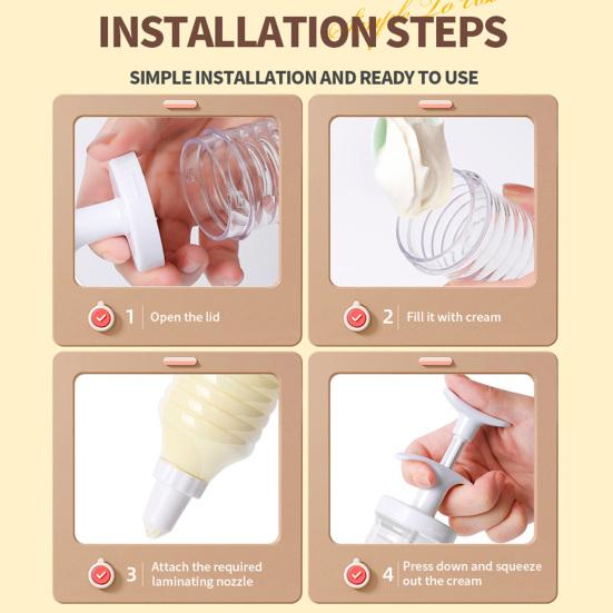 1 Set Dessert Decorating Injector with 8 Piping Tips Cupcake Frosting Filling Cookies Puffs Making Cake Decorating Icing Tool Kit Baking Supplies