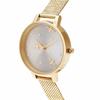 Authorized Retailer: OLIVIA BURTON Women's Watch OB16PP06 Pearly Queen Gold Boucle Mesh