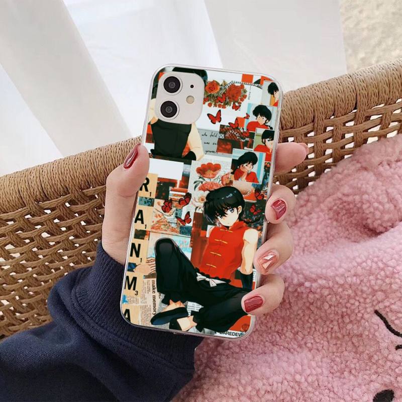 Мультяшный чехол Ranma для iPhone 11 12 13 mini pro XS MAX 8 7 6 6S Plus X 5S SE 2020 XR