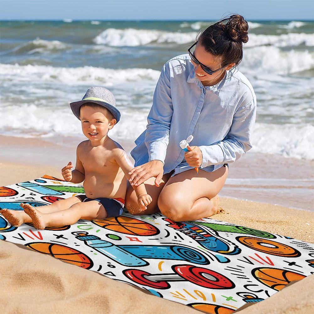 Basketball Sport Beach Towel Pool Towel Camping Towel Bath Towel Blanket HD Print Gym Travel Towel