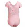 Cotton Gymnastics Leotards Short Sleeve Ballet Bodysuits Fashion Ballet Dress  Children