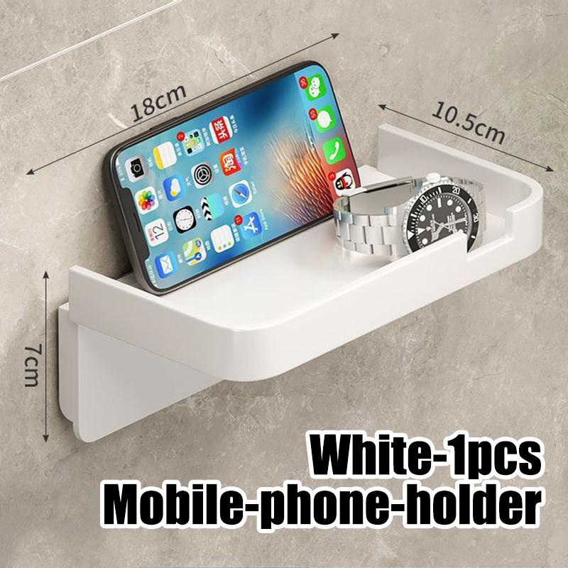 Вешалка для салфеток Держатель для рулонов туалетной бумаги Стеллаж для хранения принадлежностей для ванной комнаты Без перфорации Настенная стойка для хранения бумажных полотенец