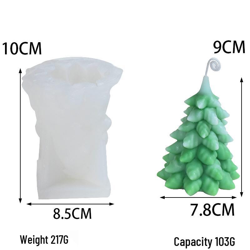 Форма для рождественской свечи: Санта, кедр, снеговик